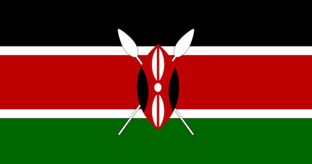 Vector kenya flag in vector