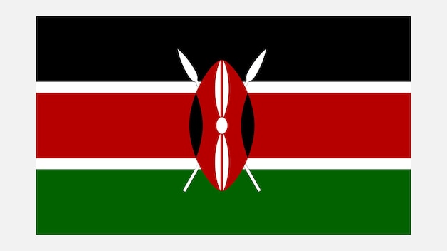 Kenya flag with original color