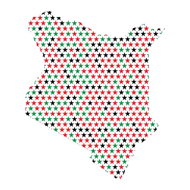 ベクトル ケニアの地図アイコン