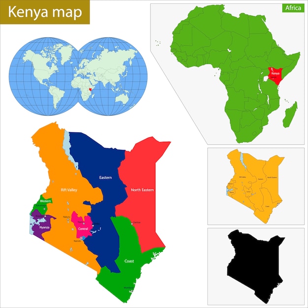 Vector kenya map