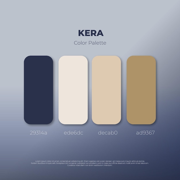 Vector kera color palette webdesign