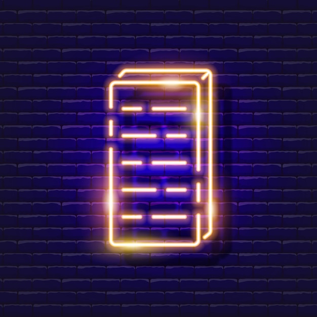 Keramisch blok neon pictogram vectorillustratie voor ontwerp reparatie gereedschap gloeiende teken bouwgereedschap concept