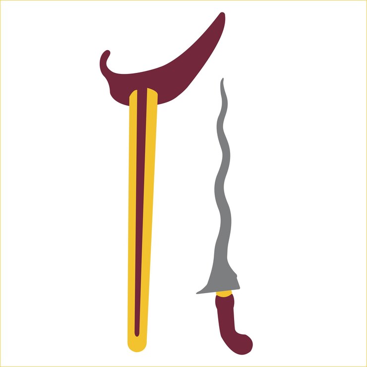 Vector keris traditional weapon from indonesia flat icon vector