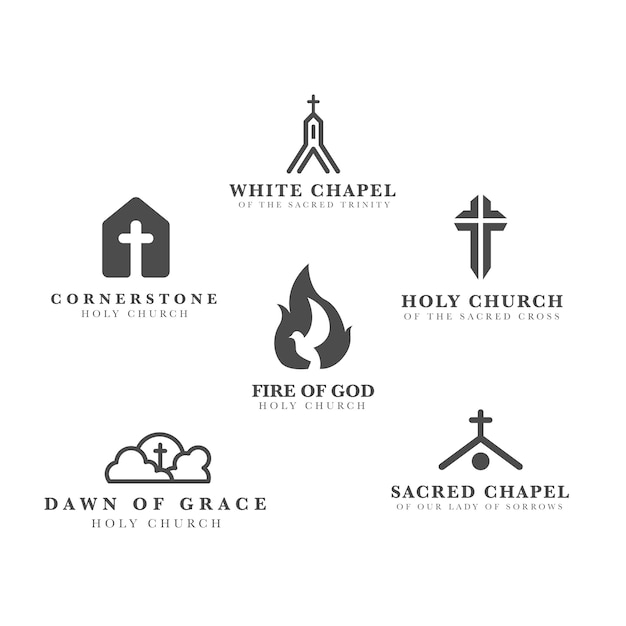 Kerk logo sjabloon collectie