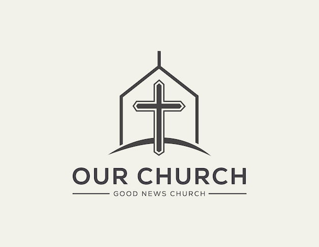 Kerk logo teken moderne vector grafische abstract