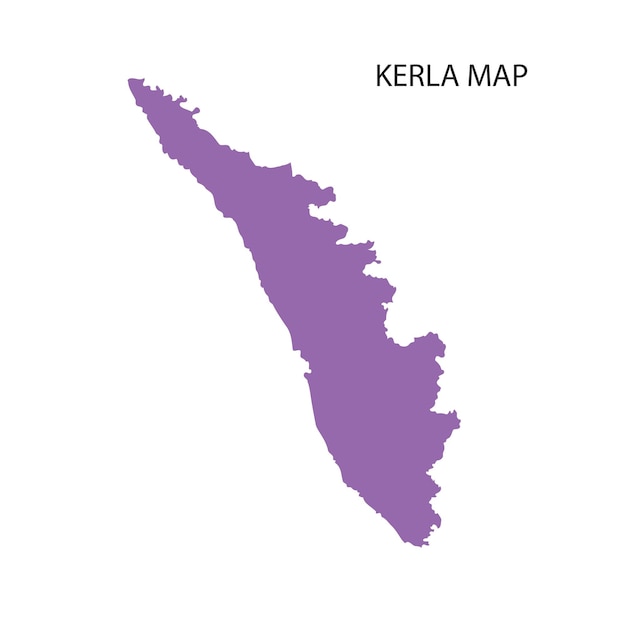 Vettore mappa del kerala