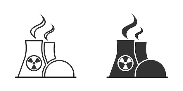 Kerncentrale pictogram vectorillustratie