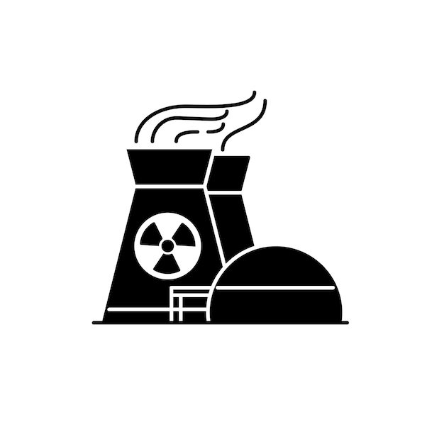 Kerncentrale silhouet pictogram