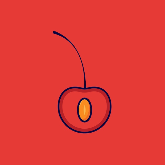 Kersenfruit vectorillustratie