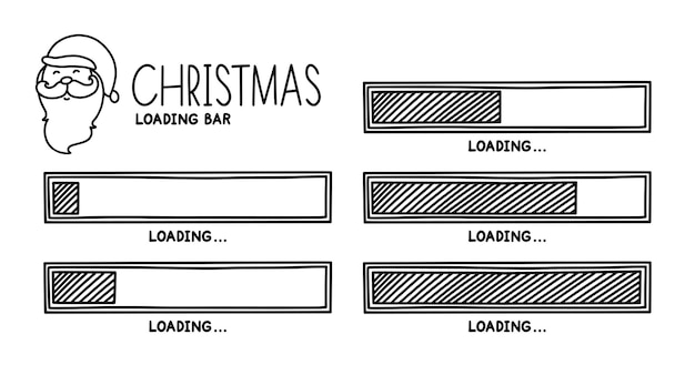 Kerst 2022 voortgang laadbalk infographics ontwerpelement met status van voltooiing