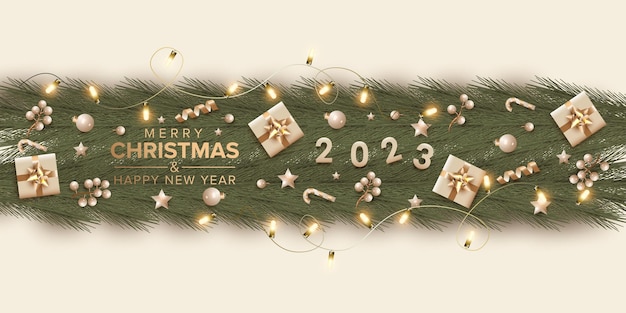 Kerst 2023 decoratie achtergrond