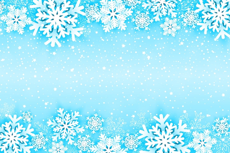 Kerst achtergrond met sneeuwvlokken frame vectorillustratie