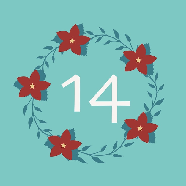 Kerst adventskalender handgetekende kaarten is een aftelkalender voor december vectorillustratie