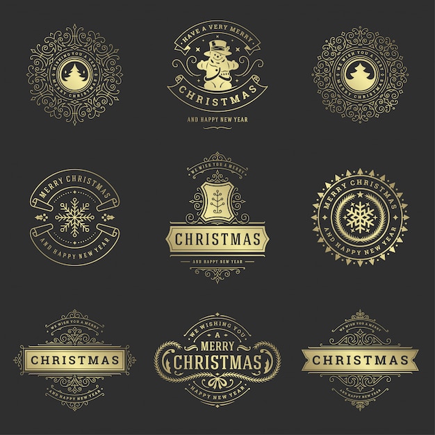 Vector kerst badges