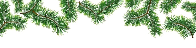 Kerst banner achtergrond met dennentakken vectorillustratie