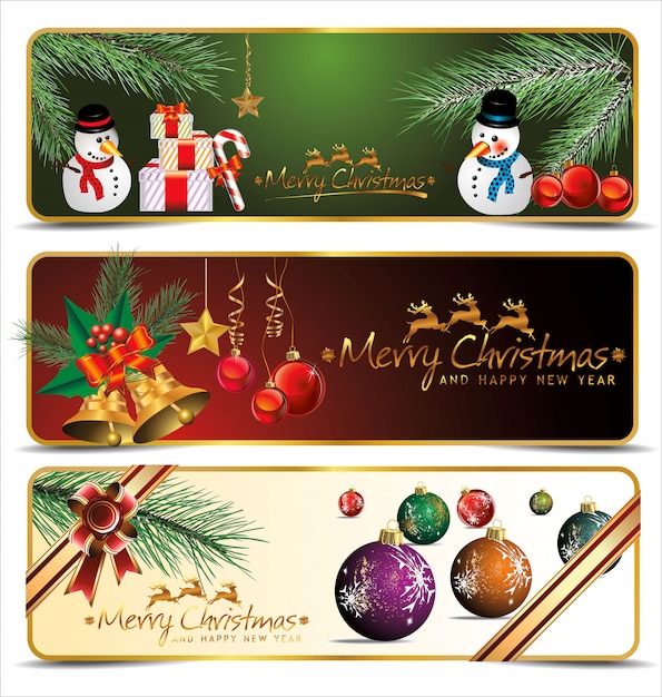 Kerst banner set