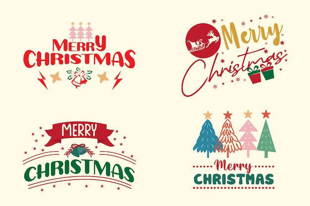 Kerst belettering badge