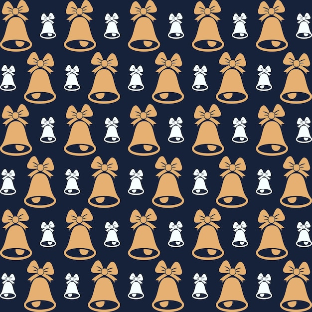 Kerst bell naadloze patroon trendy ontwerp wallpaper vector afbeelding achtergrond