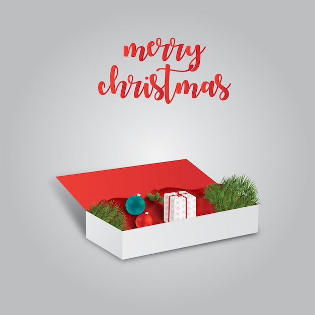 Kerst box met tekst