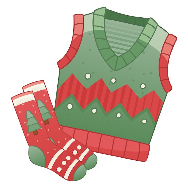 Kerst Clipart Illustratie van Kerst Trui Jumper