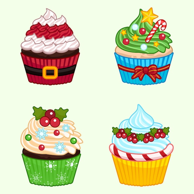 Kerst cupcake collectie