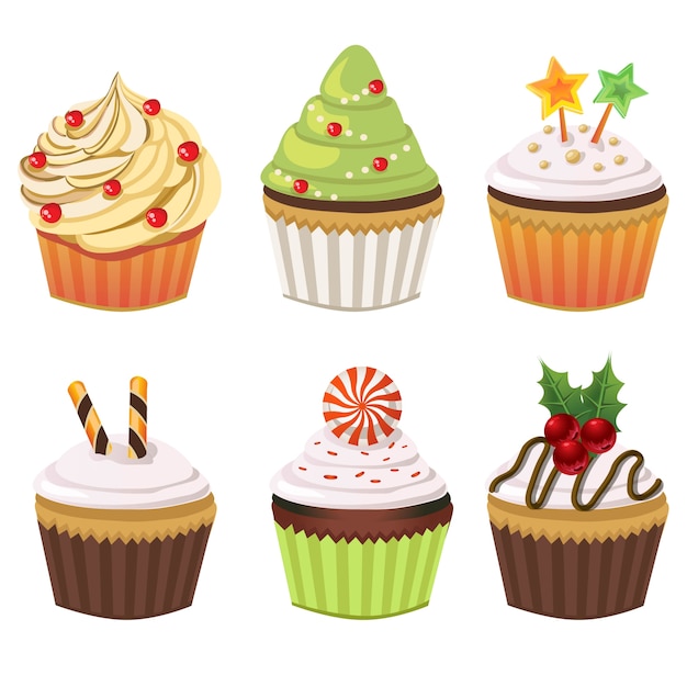 Kerst cupcake set