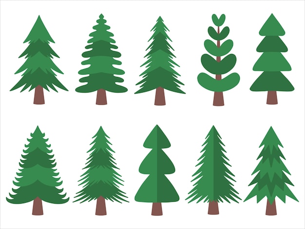 Vector kerst dennenboom illustratie