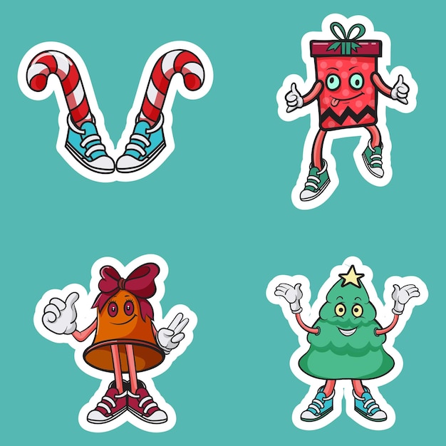 Kerst- en nieuwjaarsstickers