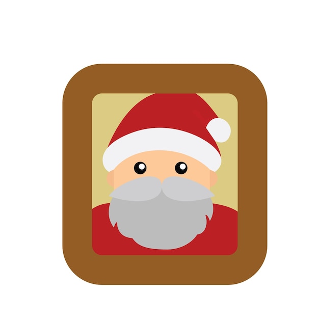 Kerst Foto Kerstman Illustratie Vector Clipart