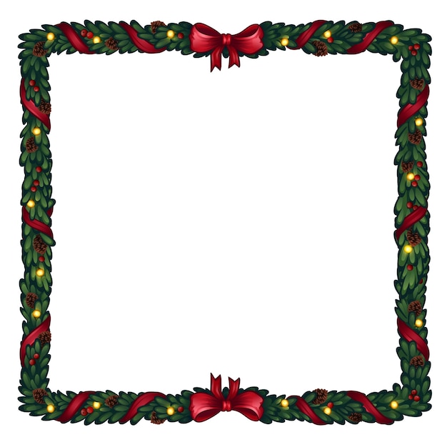 Vector kerst frame van kerstboom.