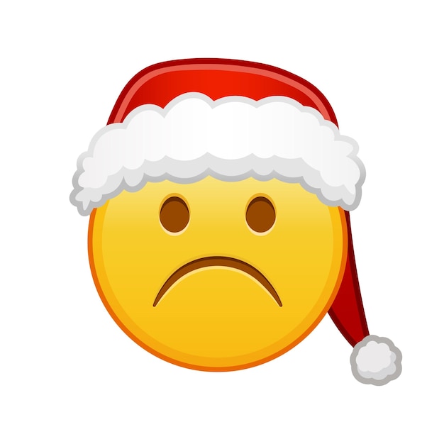 Kerst fronsend droevig gezicht Groot formaat gele emoji-glimlach