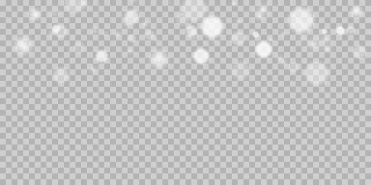 Vector kerst gloeiend licht bokeh confetti en vonken overlay textuur voor uw ontwerp