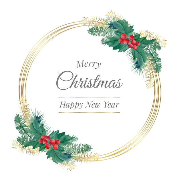 Kerst gouden frame