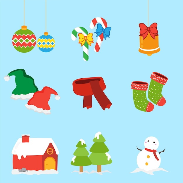 Kerst icon set collectie concept kan worden gebruikt om poster te maken