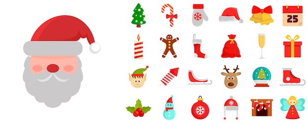 Kerst icon set