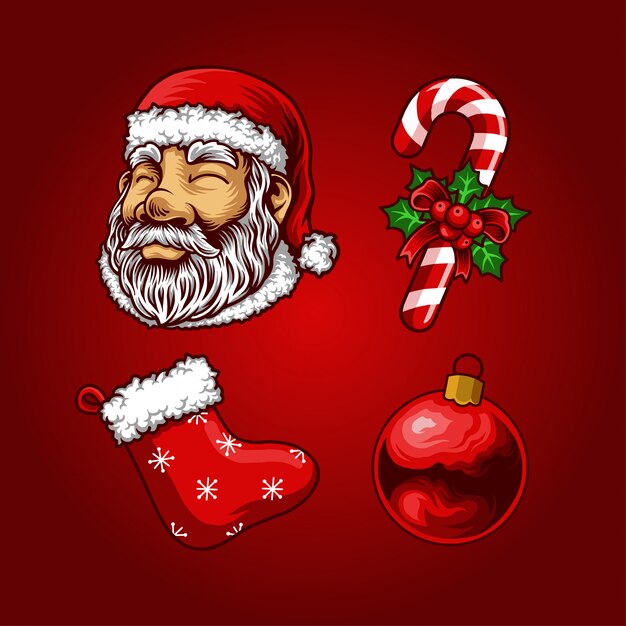 Kerst item vector pakket