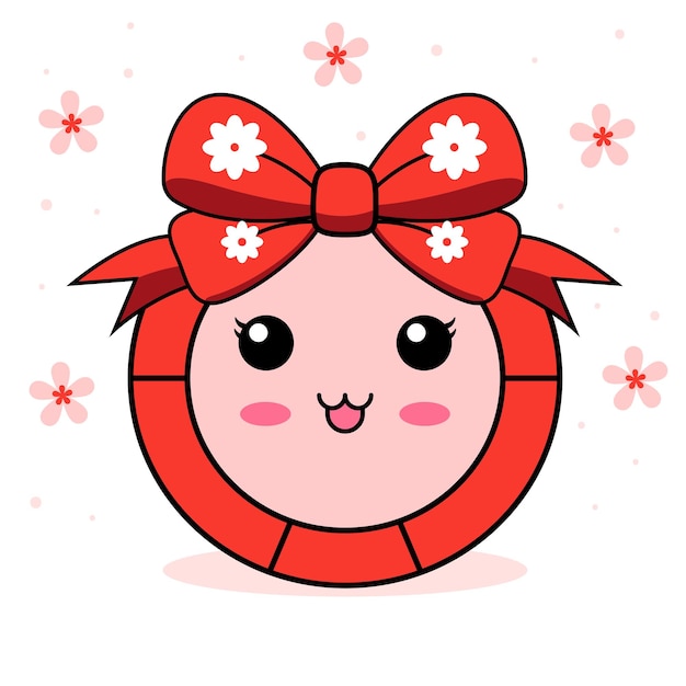 Vector kerst kawaii kerstkarakter