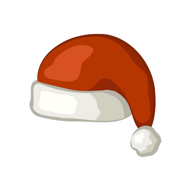 Kerst kerstman hoed. cartoon icoon. geïsoleerd object op witte achtergrond