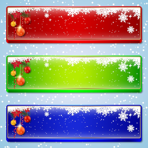 Kerst kleurrijke banners