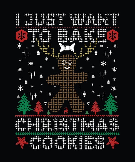 KERST KOEKJES T-SHIRT ONTWERP