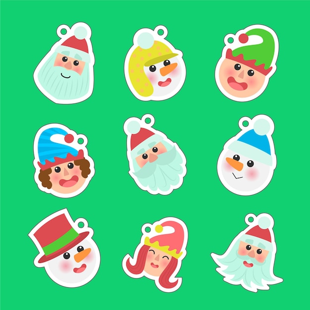 Kerst leuke karakter stickers sleutelhanger cartoon design