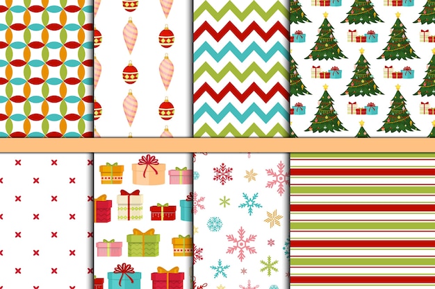 Kerst naadloze patroon en gelukkig Nieuwjaar winter vakantie achtergrond decoratief papier