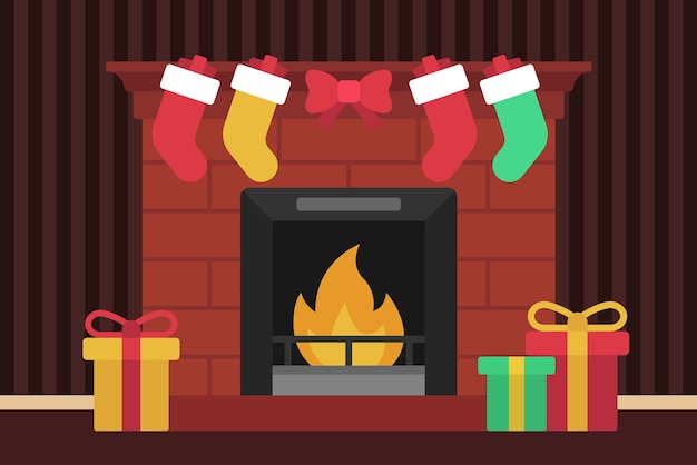 Kerst open haard