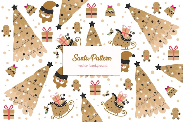 Kerst ornamenten naadloze patroon vectorillustratie