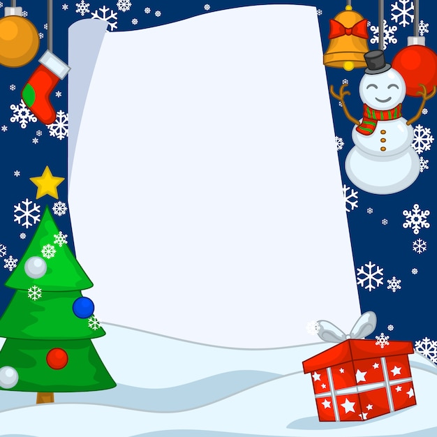 Vector kerst papier frame achtergrond