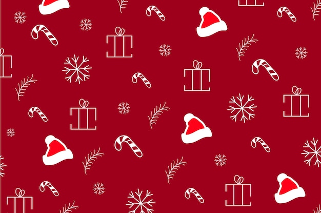 Kerst patroon ontwerp feestdagen decoratie achtergrond donkerrood