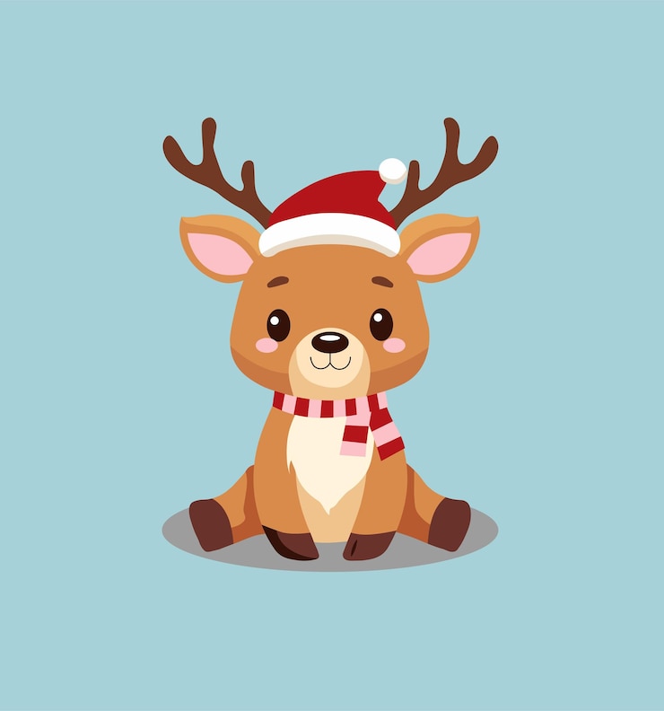 Vector kerst rendier illustratie