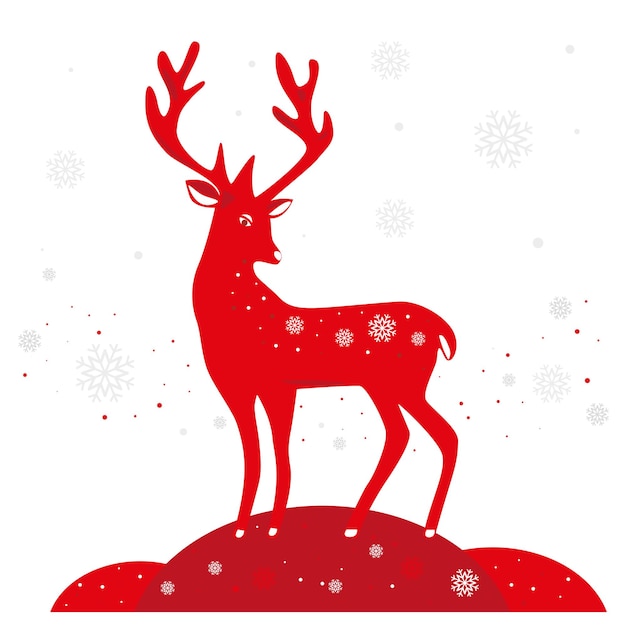 Kerst rendier Vector illustratie