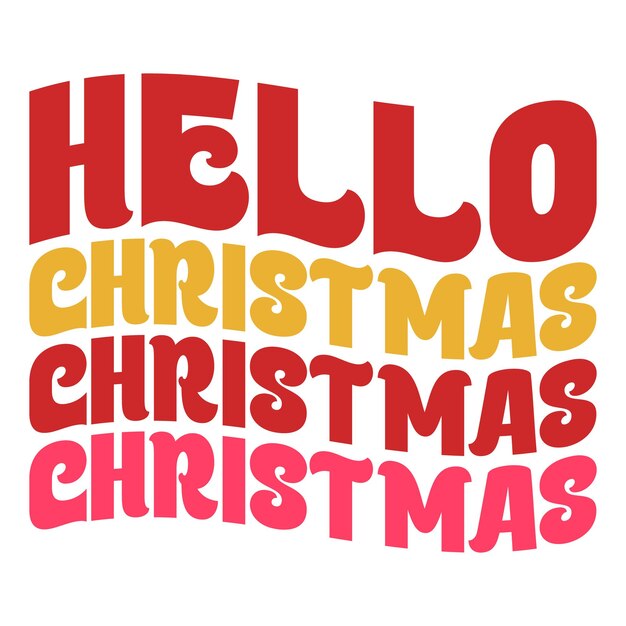 Kerst retro svg-ontwerp en digitale download en commercieel gebruik