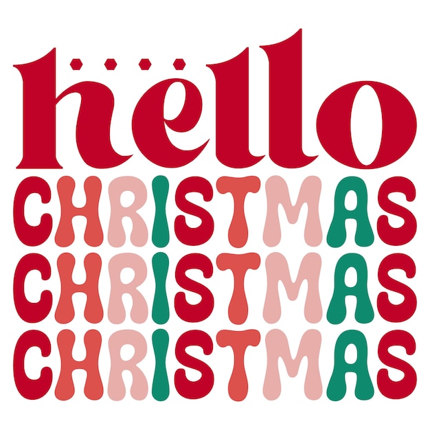 kerst retro svg ontwerp en digitale download